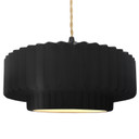 Pendants Drum Shade by Justice Designs ( 102 | CER-6555-CRB-MBLK-BEIG-TWST Radiance ) 