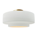 Semi-Flush Mts. Drum Shade by Justice Designs ( 102 | CER-6365-WTWT-BRSS Radiance ) 