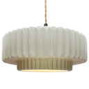 Pendants Drum Shade by Justice Designs ( 102 | CER-6555-MAT-MBLK-BEIG-TWST Radiance ) 