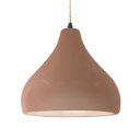 Pendants Glass Down by Justice Designs ( 102 | CER-6565-ADOB-MBLK-BEIG-TWST Radiance ) 