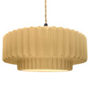 Pendants Drum Shade by Justice Designs ( 102 | CER-6555-MYLW-MBLK-BEIG-TWST Radiance ) 