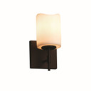 Sconces Single Glass by Justice Designs ( 102 | CNDL-8411-14-CREM-DBRZ CandleAria ) 