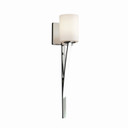 Sconces Single Glass by Justice Designs ( 102 | FSN-8791-10-OPAL-CROM Fusion ) 