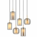 Mid. Chandeliers Multi-Port/Cascade by Maxilite ( 501 | MX 2133C6A23 Kelly-Smoke ) 
