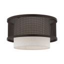 Flush Mounts Drum Shade by Livex Lighting ( 107 | 41207-07 Braddock ) 