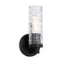 Sconces Single Glass by Matteo Lighting ( 423 | W32101BK Weaver ) 