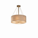 Pendants Drum Shade by Justice Designs ( 102 | FAB-9531-CREM-NCKL-F3 Textile ) 