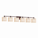 Bathroom Fixtures Five+Lights by Justice Designs ( 102 | FSN-8426-55-OPAL-DBRZ Fusion ) 
