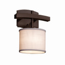 Sconces Drum Shade by Justice Designs ( 102 | FAB-8597-30-WHTE-DBRZ Textile ) 