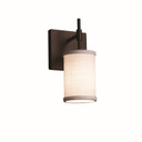 Sconces Drum Shade by Justice Designs ( 102 | FAB-8411-10-WHTE-DBRZ Textile ) 
