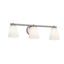 Bathroom Fixtures Three Lights by Justice Designs ( 102 | FSN-8033-OPAL-NCKL Fusion ) 