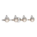 Bathroom Fixtures Four Lights by Justice Designs ( 102 | FSN-8064-CLOP-NCKL Fusion ) 