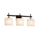 Bathroom Fixtures Three Lights by Justice Designs ( 102 | FSN-8413-30-OPAL-DBRZ Fusion ) 