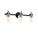 Bathroom Fixtures Three Lights by Justice Designs ( 102 | FSN-8193-CLER-MBBR Fusion ) 