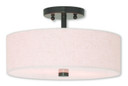 Semi-Flush Mts. Drum Shade by Livex Lighting ( 107 | 52134-92 Monroe ) 