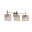 Bathroom Fixtures Three Lights by Justice Designs ( 102 | FSN-8413-30-SEED-NCKL-LED3-2100 Fusion ) 
