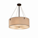 Pendants Drum Shade by Justice Designs ( 102 | FAB-9532-CREM-DBRZ-F2-LED6-4200 Textile ) 