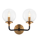 Bathroom Fixtures Two Lights by Matteo Lighting ( 423 | W58202AGCL Particles ) 