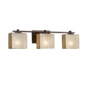 Bathroom Fixtures Three Lights by Justice Designs ( 102 | FSN-8443-55-MROR-DBRZ Fusion ) 