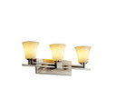 Bathroom Fixtures Three Lights by Justice Designs ( 102 | CLD-8703-20-NCKL-LED3-2100 Clouds ) 