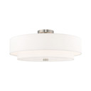 Semi-Flush Mts. Drum Shade by Livex Lighting ( 107 | 52140-91 Meridian ) 