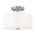 Semi-Flush Mts. Drum Shade by Livex Lighting ( 107 | 52151-91 Chelsea ) 