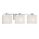 Bathroom Fixtures Three Lights by Justice Designs ( 102 | FSN-8443-55-RBON-CROM-LED3-2100 Fusion ) 