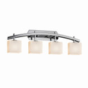 Bathroom Fixtures Four Lights by Justice Designs ( 102 | FSN-8594-55-OPAL-CROM-LED4-2800 Fusion ) 