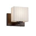 Sconces Single Glass by Justice Designs ( 102 | PNA-8447-55-WFAL-DBRZ Porcelina ) 