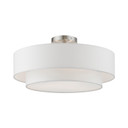 Semi-Flush Mts. Drum Shade by Livex Lighting ( 107 | 47154-91 Meridian ) 