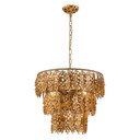 Mid. Chandeliers Metal Shade by Lucas + McKearn ( 175 | PD9710G-4 Coral Luxe ) 