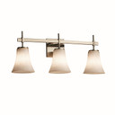 Bathroom Fixtures Three Lights by Justice Designs ( 102 | CLD-8413-20-NCKL Clouds ) 