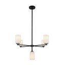 Mid. Chandeliers Glass Up by Kuzco Lighting ( 347 | CH57731-BK/GO Nola ) 