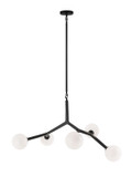 Mid. Chandeliers Glass Down by Matteo Lighting ( 423 | C81515BKOP Rami ) 