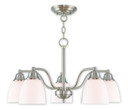 Mid. Chandeliers Glass Down by Livex Lighting ( 107 | 53855-91 Somerville ) 
