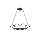 Mid. Chandeliers Glass Down by Kuzco Lighting ( 347 | CH72225-BK-UNV-010 Novel ) 