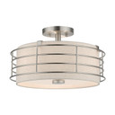 Semi-Flush Mts. Drum Shade by Livex Lighting ( 107 | 55118-91 Blanchard ) 