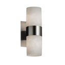 Sconces Single Glass by Justice Designs ( 102 | CLD-8762-10-NCKL-LED2-1400 Clouds ) 