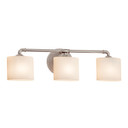 Bathroom Fixtures Three Lights by Justice Designs ( 102 | FSN-8463-30-OPAL-NCKL Fusion ) 