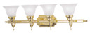Bathroom Fixtures Four Lights by Livex Lighting ( 107 | 1284-02 French Regency ) 