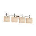 Bathroom Fixtures Four Lights by Justice Designs ( 102 | CLD-8414-55-NCKL Clouds ) 