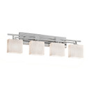 Bathroom Fixtures Four Lights by Justice Designs ( 102 | FSN-8704-55-RBON-CROM Fusion ) 