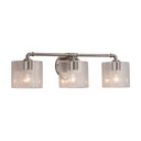 Bathroom Fixtures Three Lights by Justice Designs ( 102 | FSN-8463-30-SEED-NCKL-LED3-2100 Fusion ) 