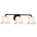 Bathroom Fixtures Three Lights by Justice Designs ( 102 | FSN-8463-40-OPAL-DBRZ Fusion ) 