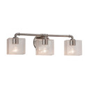 Bathroom Fixtures Three Lights by Justice Designs ( 102 | FSN-8463-55-SEED-NCKL-LED3-2100 Fusion ) 