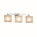 Bathroom Fixtures Three Lights by Justice Designs ( 102 | FSN-8433-55-WEVE-CROM-LED3-2100 Fusion ) 