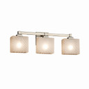 Bathroom Fixtures Three Lights by Justice Designs ( 102 | FSN-8433-55-WEVE-NCKL-LED3-2100 Fusion ) 