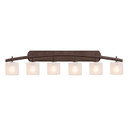 Bathroom Fixtures Five+Lights by Justice Designs ( 102 | FSN-8596-30-FRCR-DBRZ-LED6-4200 Fusion ) 