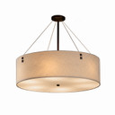 Semi-Flush Mts. Directional by Justice Designs ( 102 | FAB-9537-CREM-DBRZ-F3 Textile ) 
