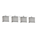 Bathroom Fixtures Four Lights by Justice Designs ( 102 | FAB-8444-55-GRAY-CROM Textile ) 